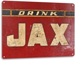 Drink Jax Beer Logo Retro Weathered Wall Decor Bar Pub Man Cave Large Metal Sign - £19.86 GBP