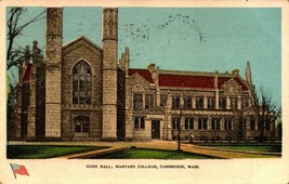 Vintage 1900s POSTCARD- Gore Hall Harvard College Cambridge Ma -BK36 - £3.12 GBP