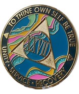 27 Year AA Medallion Elegant Marble Tahiti Teal Blue and Pink Gold Plate... - £13.44 GBP