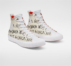 Converse Not a Chuck Egret Orange Lining Sponge Tongue Hightop Shoes Mn&#39;... - $56.99