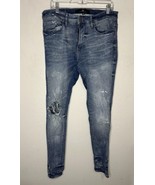 Jordan Craig Legacy Edition Ross Skinny Distressed Blue Denim Jeans Sz 3... - $47.52 CAD