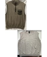 Cutter and Buck Sweater Vest Lot Brown Tan Jos A Bank Cotton Golf Club M... - $25.72 CAD