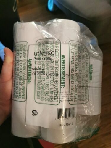 UNIVERSAL Adding Machine/Calculator Roll 16 lb 1/2&quot; Core 2-1/4&quot;x150 ft W... - $7.91