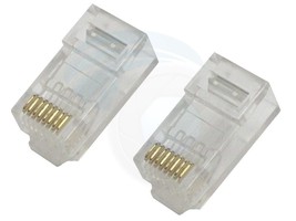100Pcs Network RJ45 Plug 8P8C RJ45 UTP CAT6/6e Crimp Connectors Ends - £14.86 GBP