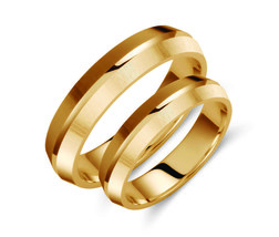 Brushed Wedding Band Set-Wedding Bands Set-Matching Rings-Engrave Band Ring - $577.50