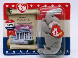 Righty the Elephant McDonalds TY American Trio Teenie Beanie Baby 1996 R... - £15.68 GBP