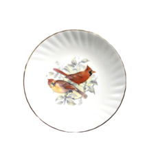 Bone China Saucer Cardinals on Tree Royal Dover Made in England Vtg Plate - £6.84 GBP