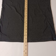 Columbia Women's Black & Gray Stripes Cotton BlendS Striped Pullover T-Shirt M image 9