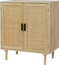 Finnhomy Sideboard Buffet Kitchen Storage Cabinet with Rattan Decorated Doors... - £188.82 GBP