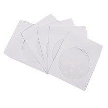 100 Pack Premium Thick White Paper Cd Dvd Sleeves Envelope With Window C... - £12.14 GBP