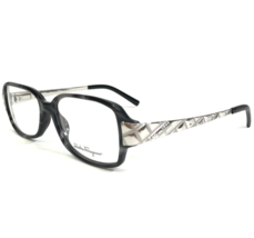 Salvatore Ferragamo Eyeglasses Frames 2664-B 642 Black Silver Crystals 53-15-135 - $65.24