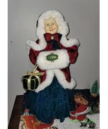 Vintage 1998 Bisque Mrs. Clause Table Decoration Tree Topper - $70.30