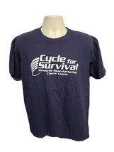 Cycle for Survival Memorial Sloan Kettering Cancer Center Adult L Blue TShirt - £11.87 GBP