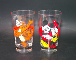 Pair of Anchor Hocking 15 oz tumblers. Tigger Dancing, Mickey &amp; Minnie Mouse. - £39.20 GBP