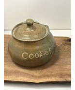 Vintage Welsh Stoneware Cookie Jar Pottery Artisan Handmade with Lid - £26.82 GBP
