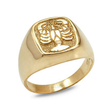 10K Gold Polished Cancer Zodiac Ring - £310.11 GBP
