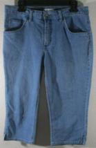 lee riders jeans womens 12m 36x19 mid rise capri light wash blue denim - $9.90