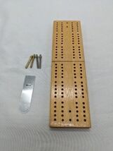 Vintage Milton Bradley Wooden Cribbage Board With Metal Pegs 7 1/2&quot; X 2&quot; - €5,69 EUR