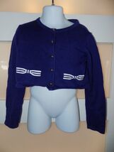 Janie And Jack Navy Blue Crop Cardigan W/Bows Size 6 Girl's - $19.58