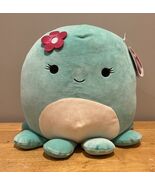 Valentine’s Squishmallows 12” Olina Flower Octopus Teal Sealife Plush - $728.56 MXN