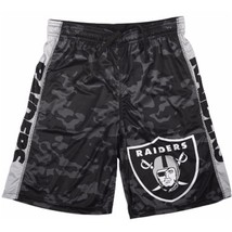 Oakland Raiders Big Logo Men&#39;s Polyester Athletic Shorts - Size Small - £27.52 GBP