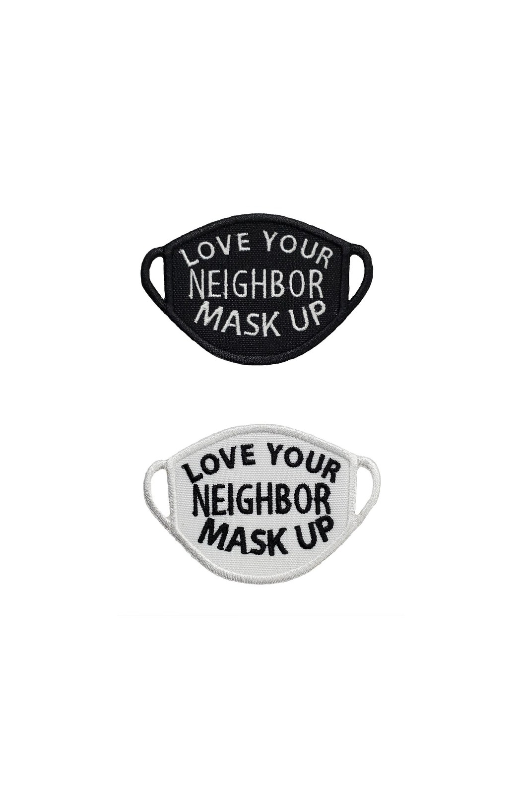 Love Your Neighbor Mask Up Embroidered Iron On Patch 3&quot; x 2&quot; 2020 corona... - $4.49