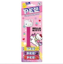 Hello Kitty Rainbow Wink Pez 4 1/2&quot; Dispenser and 3 pc Candy Carded - £10.22 GBP