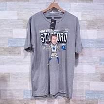 NFLPA Matthew Stafford Caricature Graphic T Shirt Gray Football NFL Mens XL - $34.64