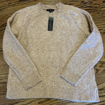 NEW Banana Republic Factory Pullover Crewneck Sweater Camel Heather Size... - $49.01