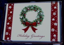 Trimming Traditions 18ct Christmas Cards with Envelopes - Holiday Wreath... - $9.89