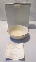 Lenox Cream and 24K Gold Bone China Rose Blossom Small Bowl  4.5&quot; NIB COA - £9.59 GBP