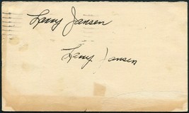 Larry Jansen Signed 1948 Gov&#39;t Postcard New York Giants Redlegs 1954 Ws Champs - £15.41 GBP