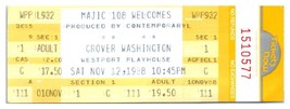 Grover Washington Concert Ticket Stub Novembre 12 1988 St. Louis - £25.29 GBP