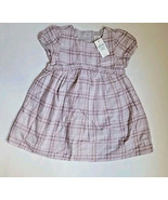 Baby Gap Pink Muave Plaid Shimmery Cotton Dress Holiday size 6-12, 12-18... - $27.39 CAD
