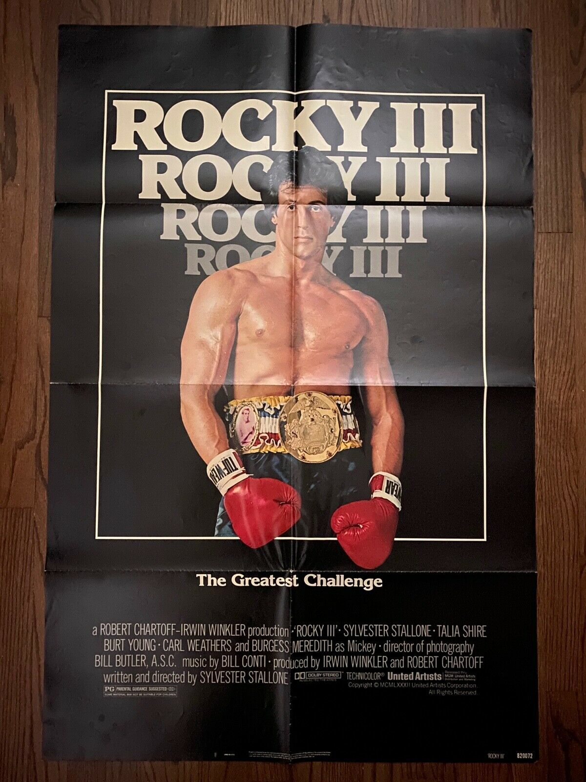 ROCKY III (1982) Sylvester Stallone as Rocky Gets a Boost From Apollo Creed - $150.00