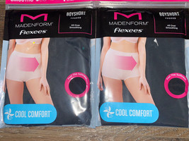 Maidenform ~ 2-Pair Women&#39;s Smooth Flexees Boyshort Panty Black #FP0059 ... - £15.93 GBP