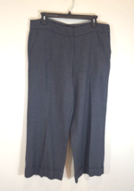 Eileen Fisher Charcoal Grey Linen Wool Pants 10 Cropped - £18.94 GBP