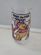 Vintage Walt Disney Winnie The Pooh For President Drinking Glass Sears - $9.49