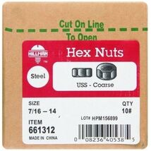 Hillman Hex Nut 7/16 &quot; Coarse Box 10 Lb. - €41,19 EUR