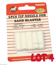 4 Packs Air Sandblaster Tip Nozzle For Sand Blaster Gun 9/64" 1/8" 7/64" 3/32" - £20.44 GBP