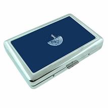 Moon Landing Em2 Hip Silver Cigarette Case Id Holder Metal Wallet 4&quot; X 2.75&quot; RFI - £6.28 GBP