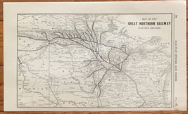 1923 Antique GREAT NORTHERN EASTERN SECTION Map Vintage RAILWAY Map - £7.84 GBP