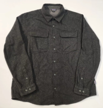 Men&#39;s Patagonia Dark Gray Recycled Wool Flannel Shirt Shacket - Size XL - £45.65 GBP