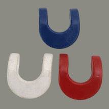 VTG Lot of 3 Red White Blue Drawer Cabinet Pull  Retro 80s Acrylic 1 1/4&quot; - £9.91 GBP