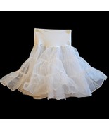 Womens Vintage Style Crinoline Petticoat Slip White Rockabilly  - $12.99