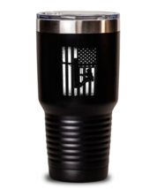 30 oz Tumbler Stainless Steel Insulated Coffee Funny Lineman American Flag  - £26.06 GBP