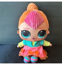 LOL Surprise Neon QT Huggable Plush Stuffed Doll 16&quot; MGA Entertainment - £10.27 GBP