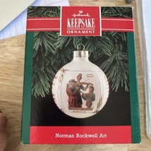 Hallmark 1985 Keepsake Ornament Norman Rockwell Sat Evening Post cove Glass Ball - $16.82