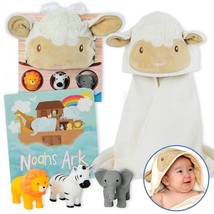 Noah&#39;s Ark Baby Gift Set w/Board Book, 30&quot; X 30&quot; Towel and Animal Squirt... - $29.69