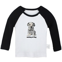Waiting for Hug Funny Tops Newborn Baby T-shirts Infant Animal Dog Graphic Tees - £7.91 GBP+